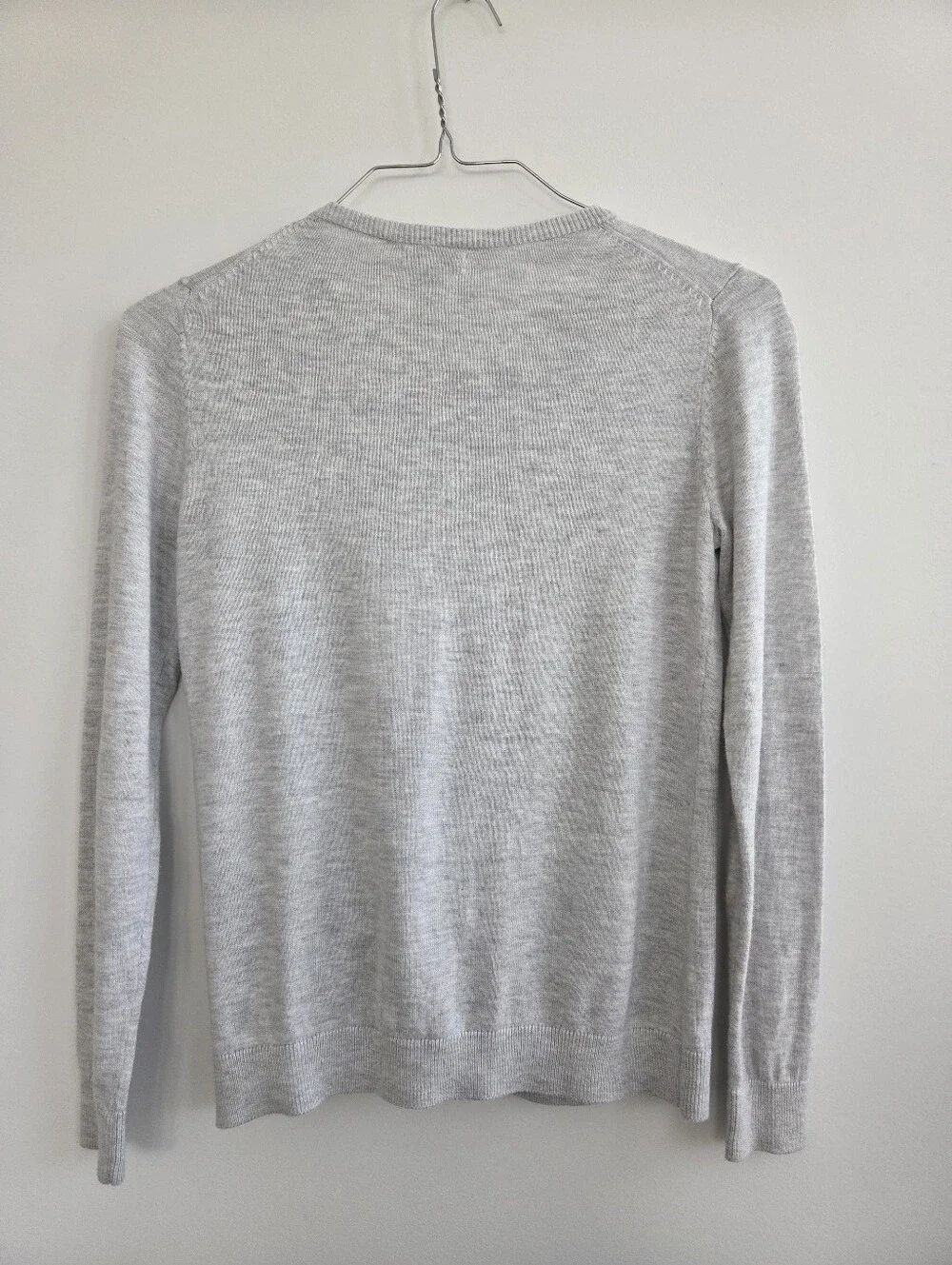 Old Navy Heather Light Gray Button-Front Cardigan, sz S - Picture 2 of 6